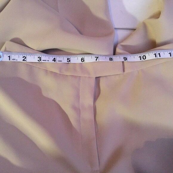 NWT TAHARI Womens Light Tan Creme Beige Lined Straight Leg Career Pants Sz 2 - Picture 6 of 8